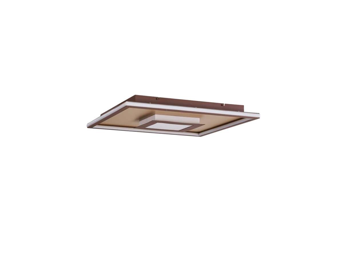 Lindby – Pekela Square LED PlafondL60 Rust/Matt Gold