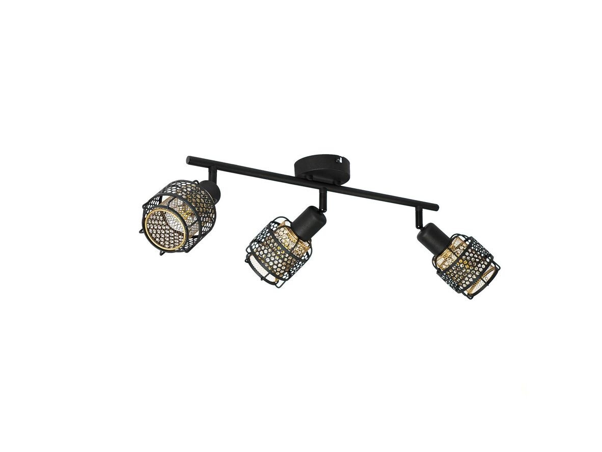 Lindby – Eudoria 3 Plafond Black/Gold