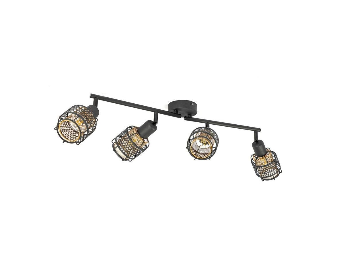 Lindby – Eudoria 4 Plafond Black/Gold