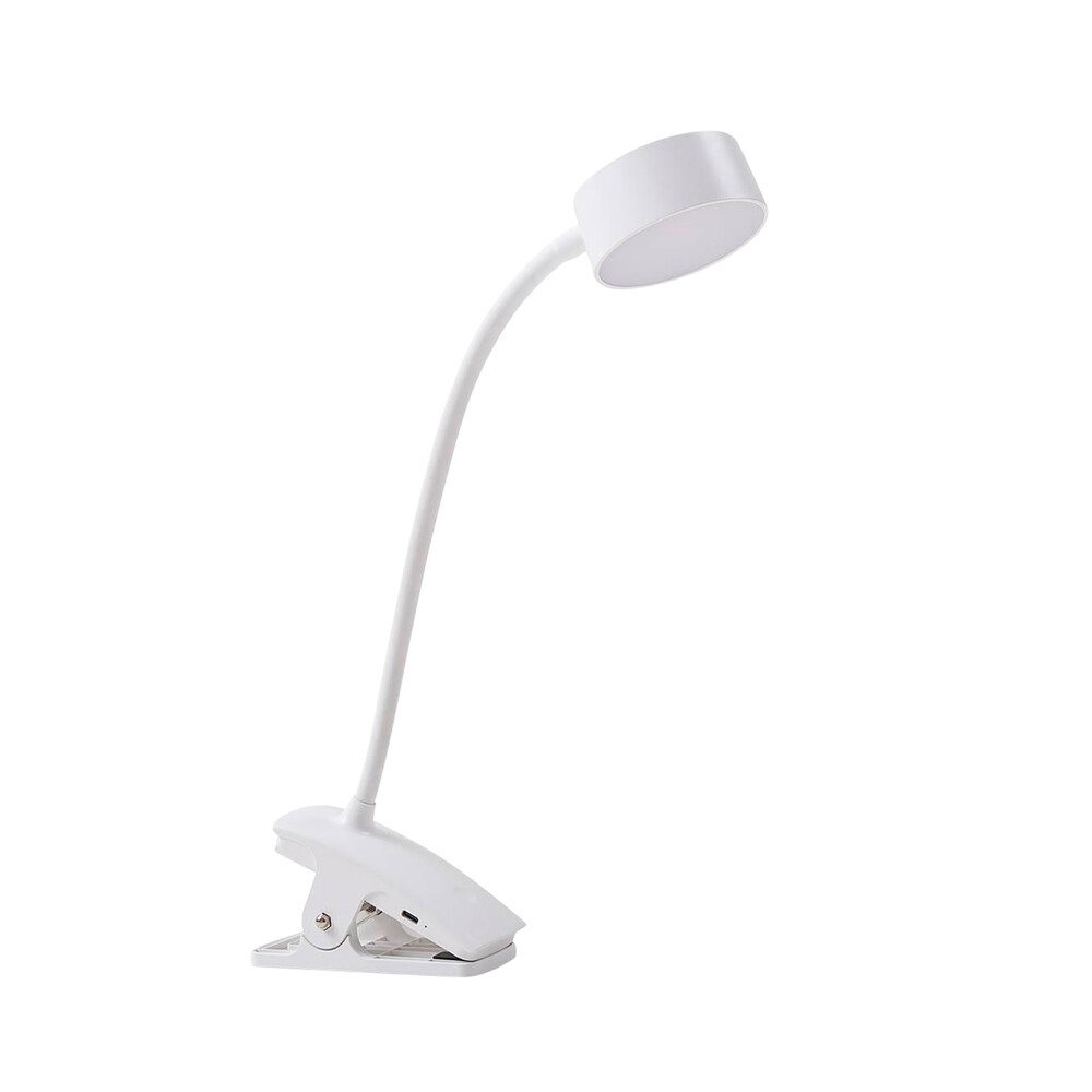 Lindby – Maori LED Portable Bordslampa w/Klämma Vit