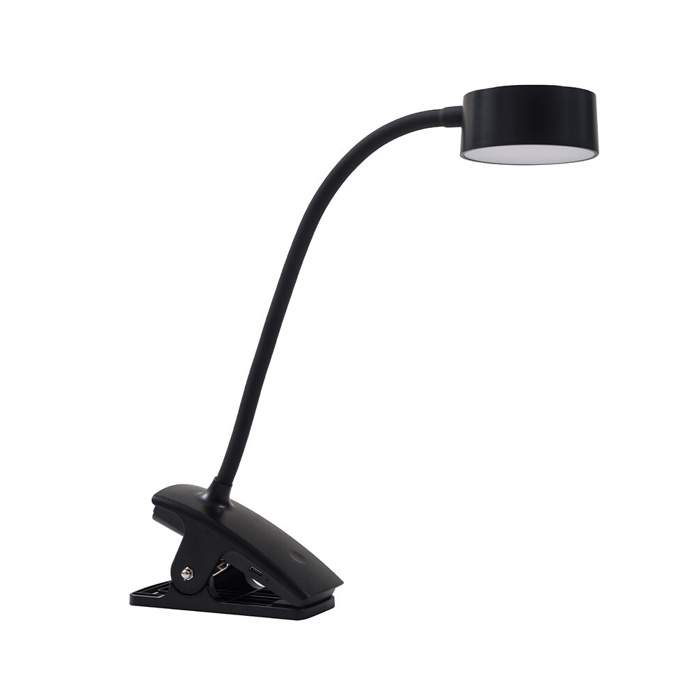 Lindby – Maori LED Portable Bordslampa w/Klämma Svart