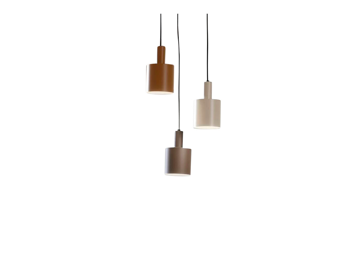 Lindby – Ovelia 3 Round Taklampa Black/Brown/Beige Lindby