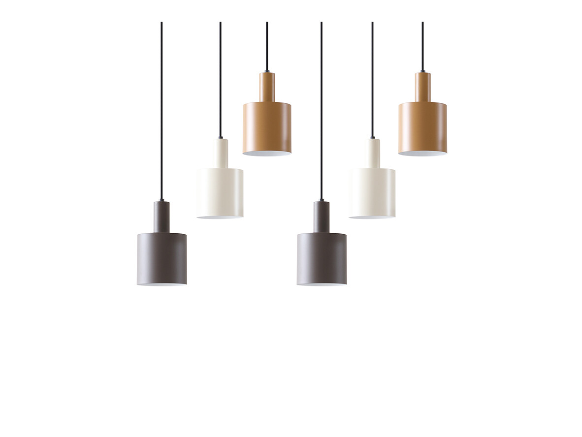 Lindby – Ovelia 6 Taklampa Black/Brown/Beige