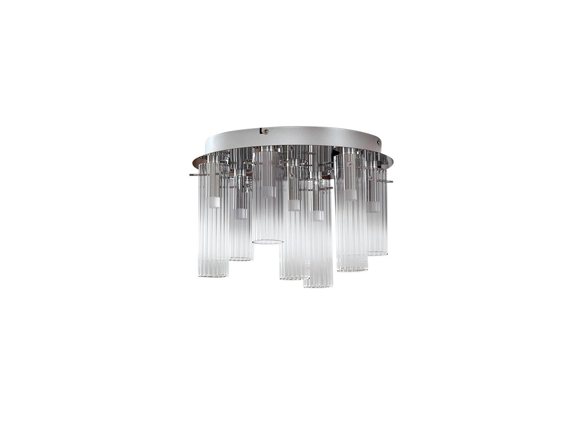 Lucande – Korvitha 7 LED Plafond Smoke/Silver