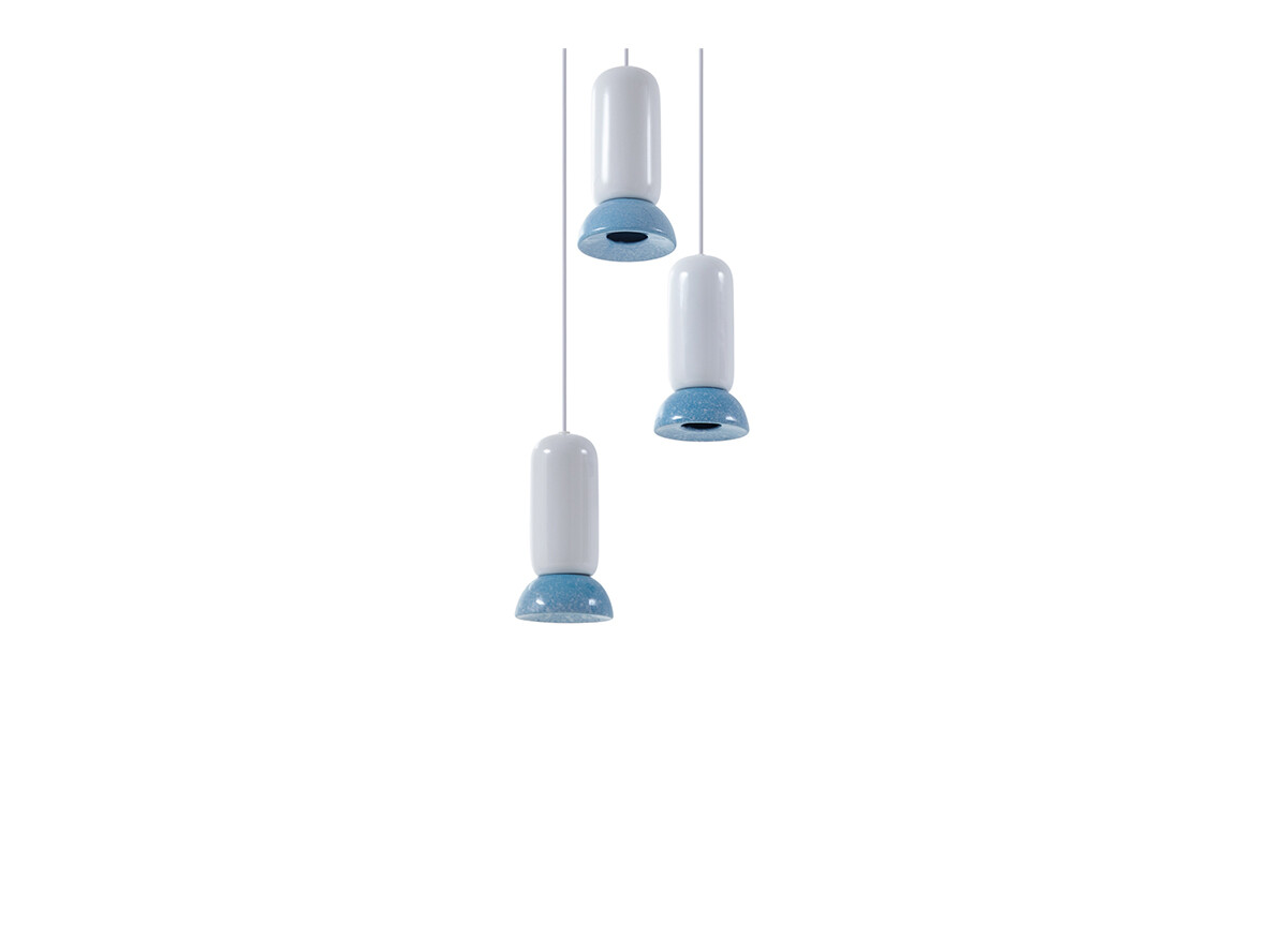 Lindby – Kerimi 3 Taklampa Creme/Blue