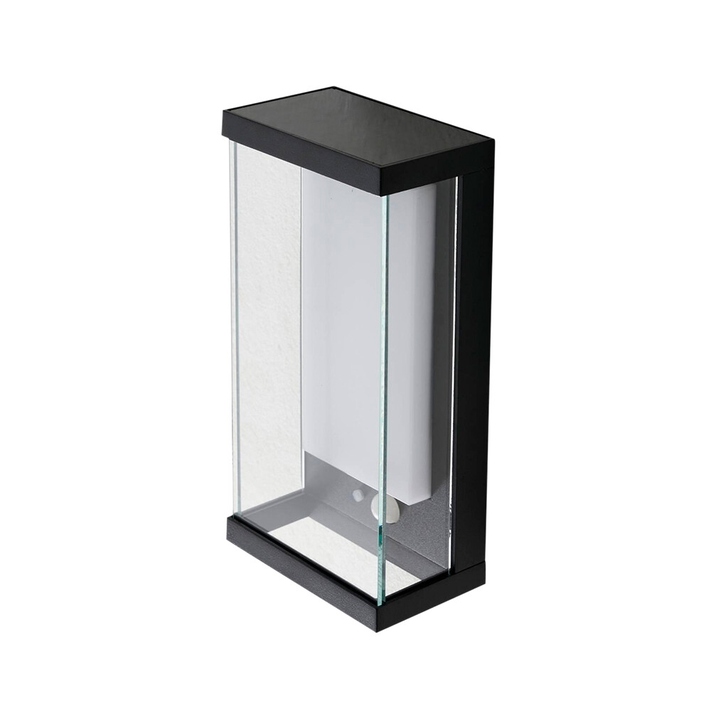 Lucande – Dava Solcell Vägglampa W/Sensor H25,2 Svart