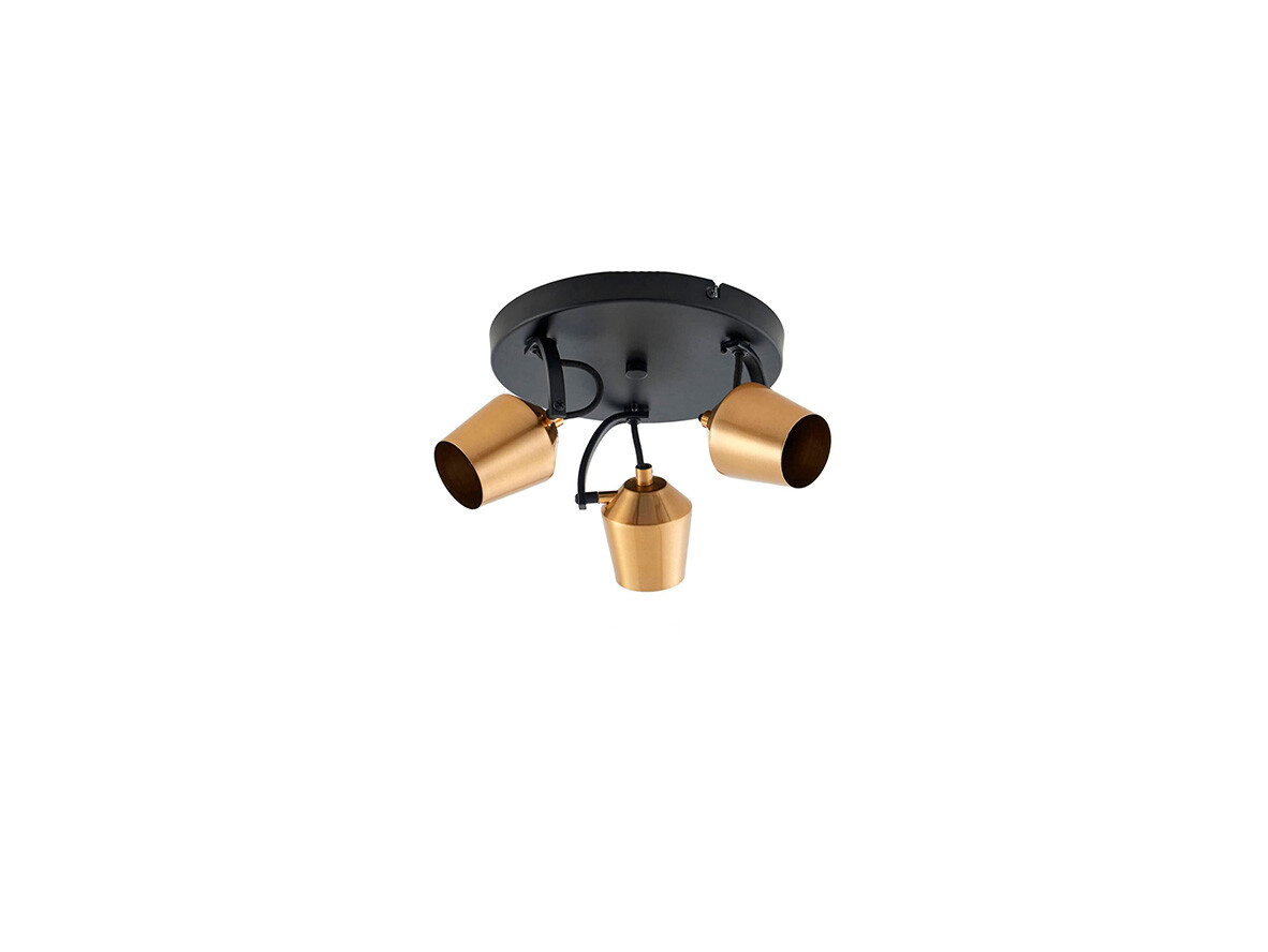 Lindby – Sylveria 3 Plafond Black/Gold