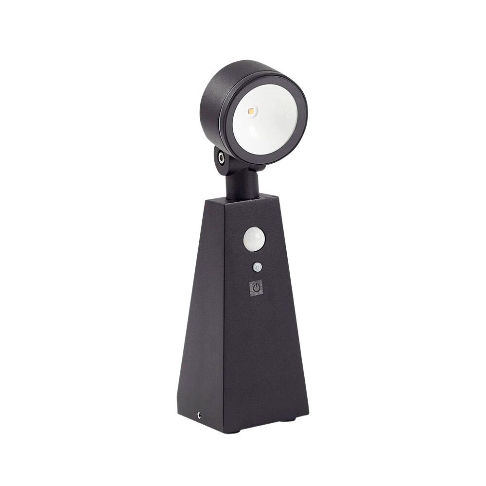 Lindby – Raide LED Solcellslampa w/Sensor Svart