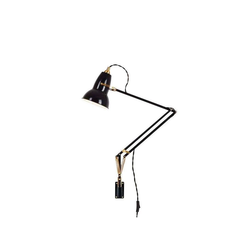 Anglepoise - Original 1227 Brass Vegglampe m. beslag Jet Black