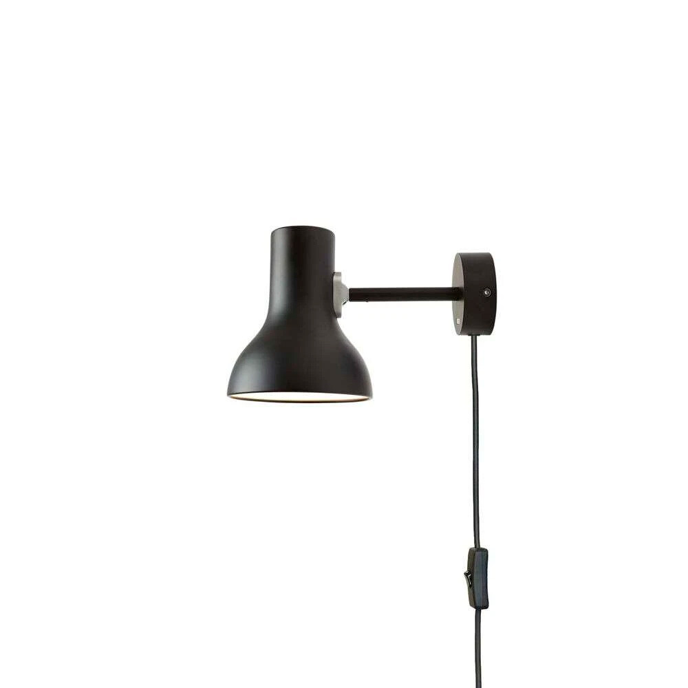 Anglepoise – Type 75 Mini Vägglampa w/Cable Jet Black Anglepoise