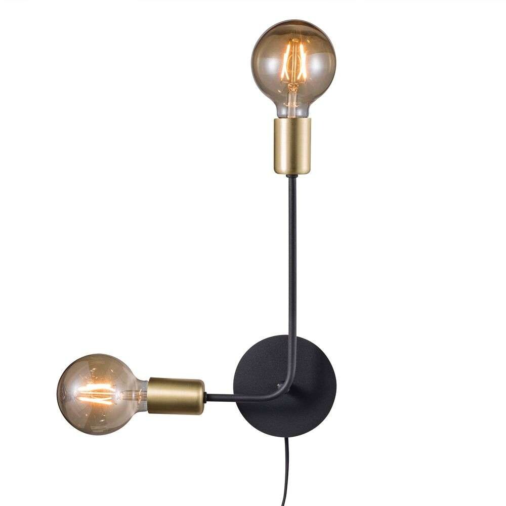 Nordlux – Josefine Vägglampa Black/Brass Nordlux