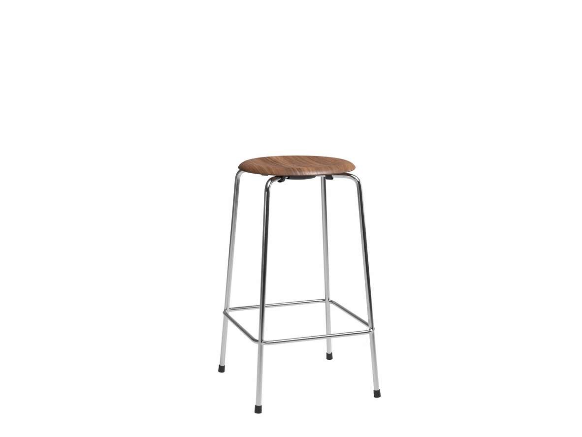 Fritz Hansen – High Dot™ Counter Stool 4-legs Walnut Veneer Fritz Hansen