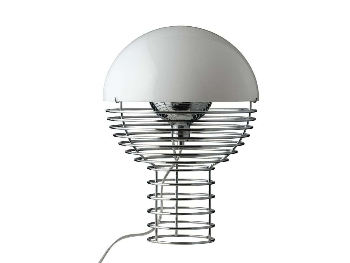 Verpan – Wire Bordlampe Ø30 Chrome/White