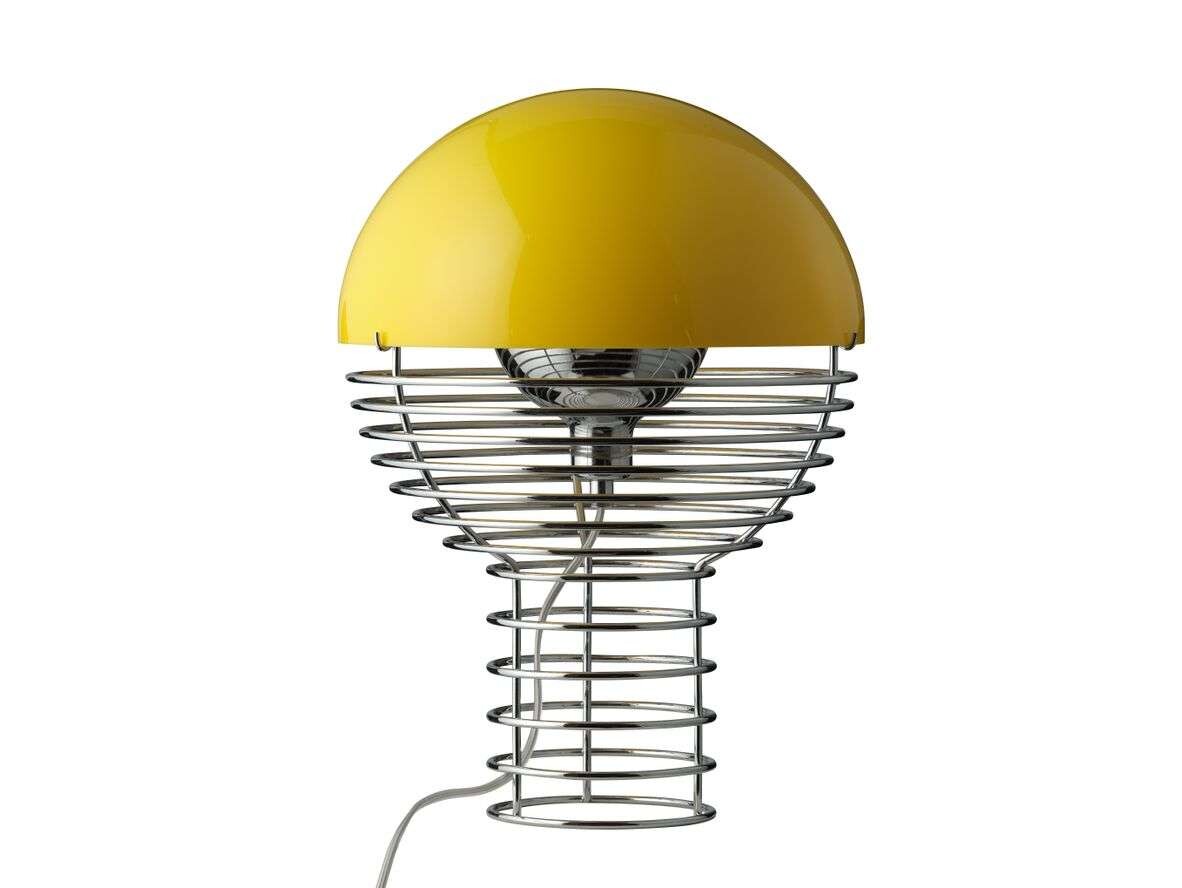 Verpan – Wire Bordlampe Ø30 Chrome/Yellow Verpan
