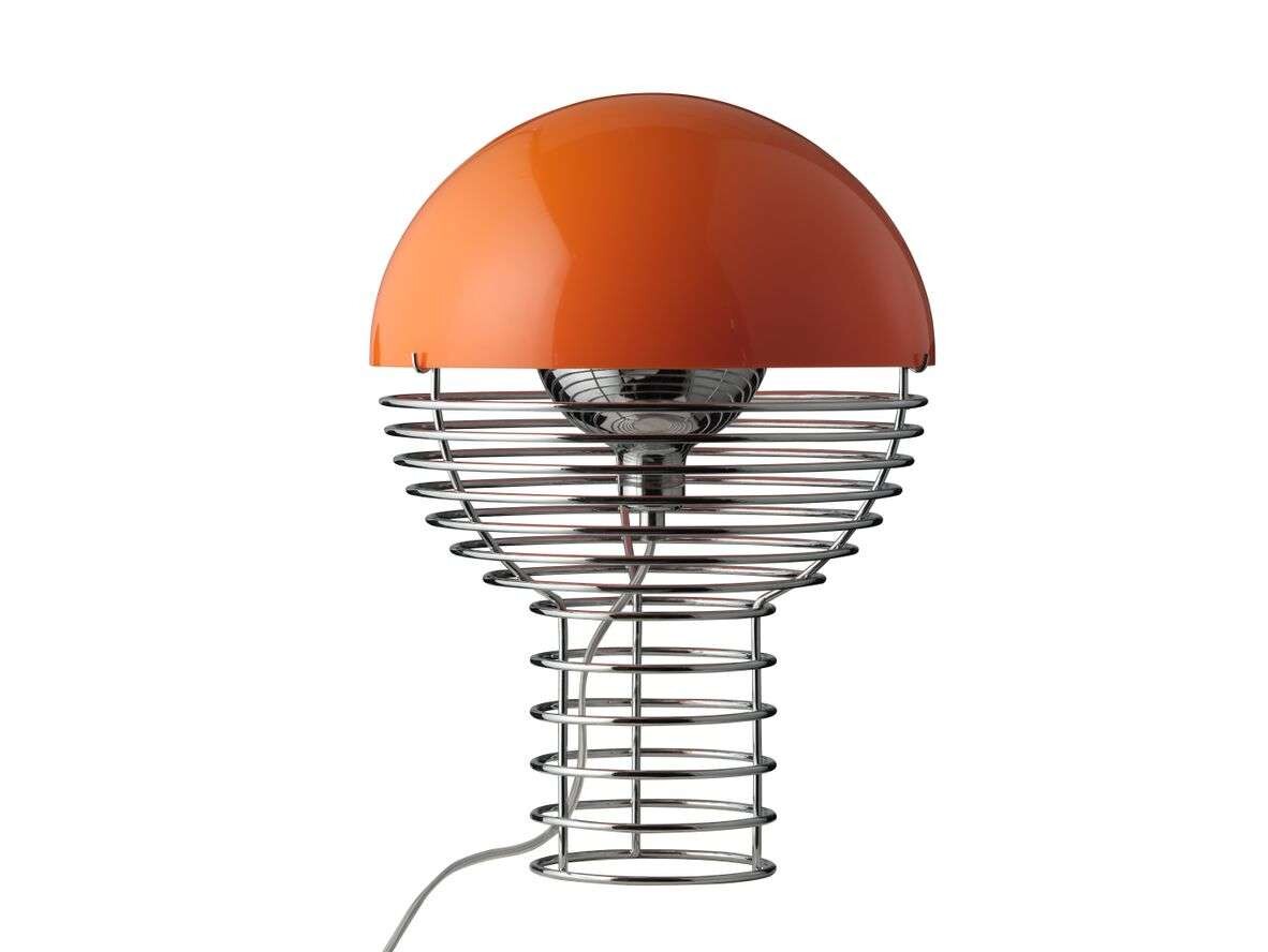 Verpan – Wire Bordlampe Ø30 Chrome/Orange Verpan