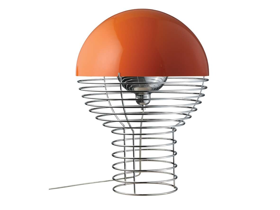 Verpan – Wire Bordlampe Ø40 Chrome/Orange