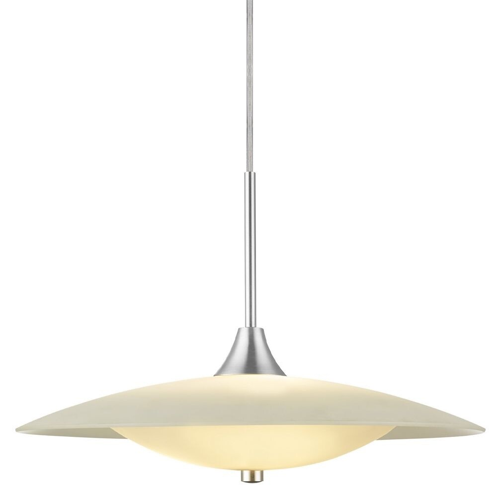 Baroni, Pendel lampe, 18W by Halo Design (D: 46 cm. x H: 28 cm., Opal/Aluminium)