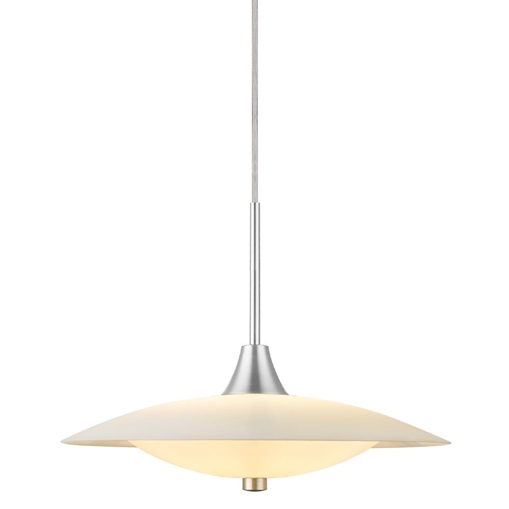 Baroni, Pendel lampe, 18W by Halo Design (D: 35 cm. x H: 23,5 cm., Opal/Aluminium)