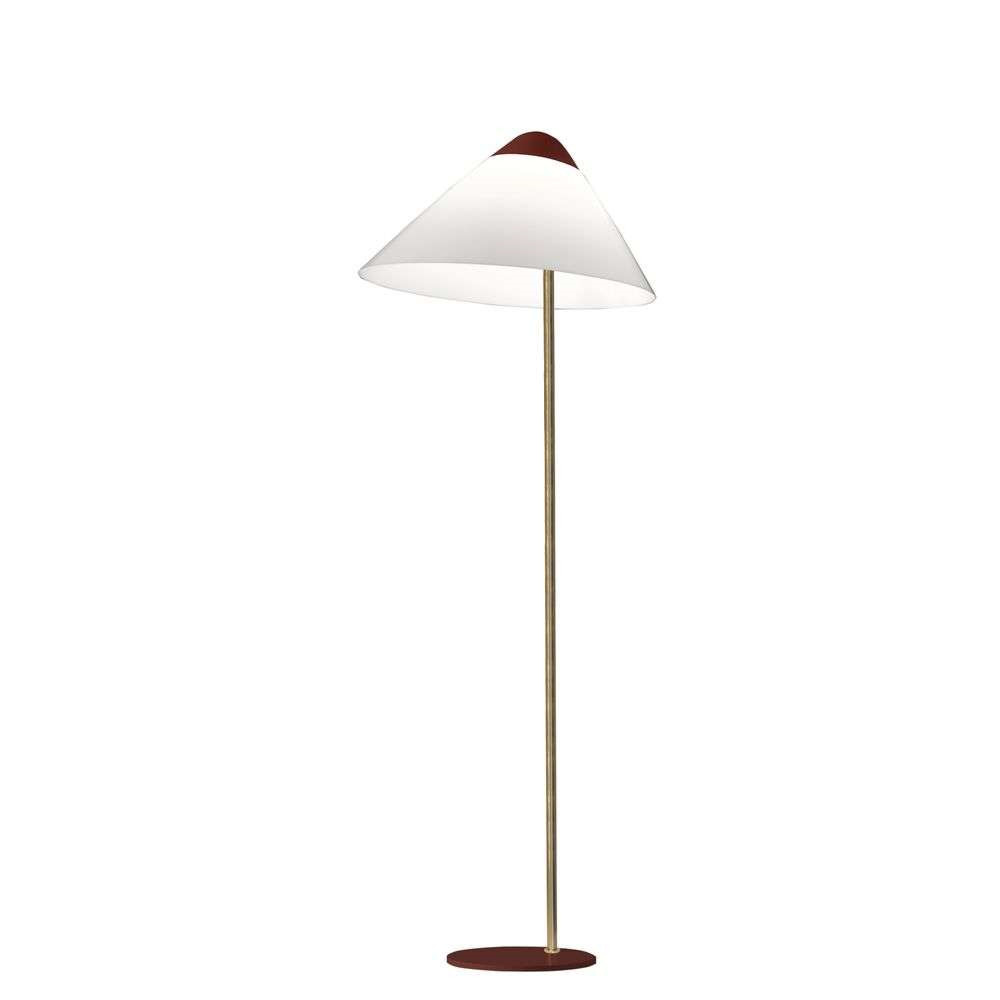 Pandul – Opala Maxi Golvlampa Bordeaux/Brass