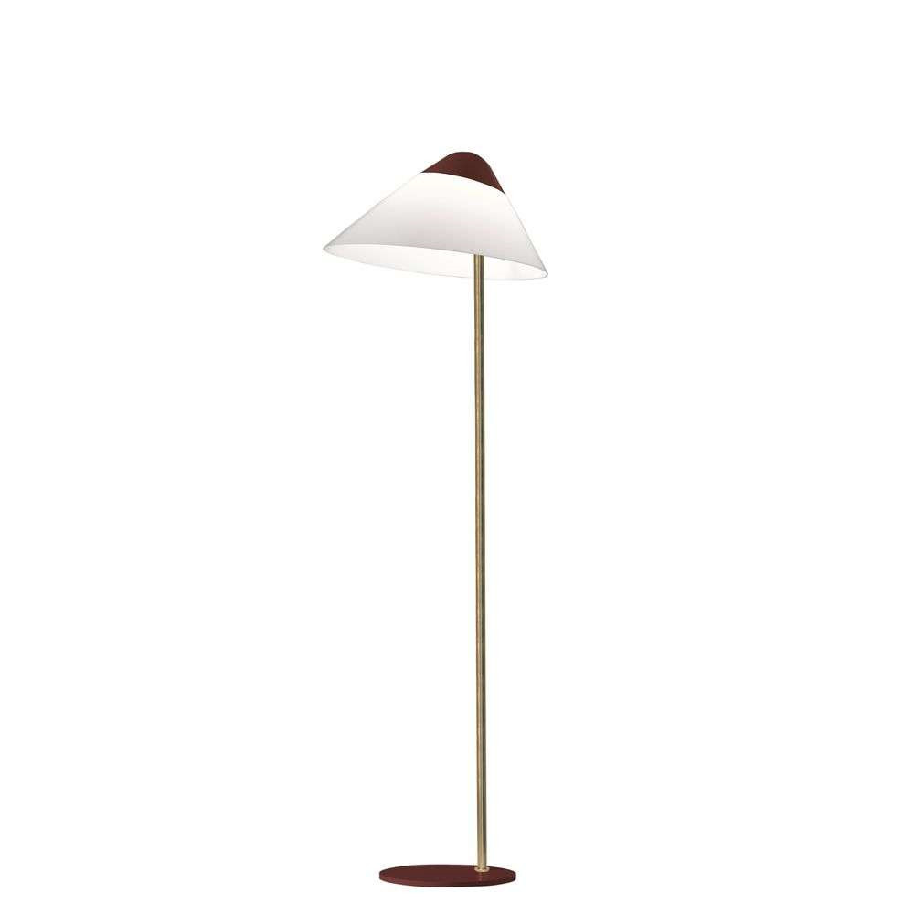 Pandul Opala Midi Gulvlampe Bordeaux/Brass