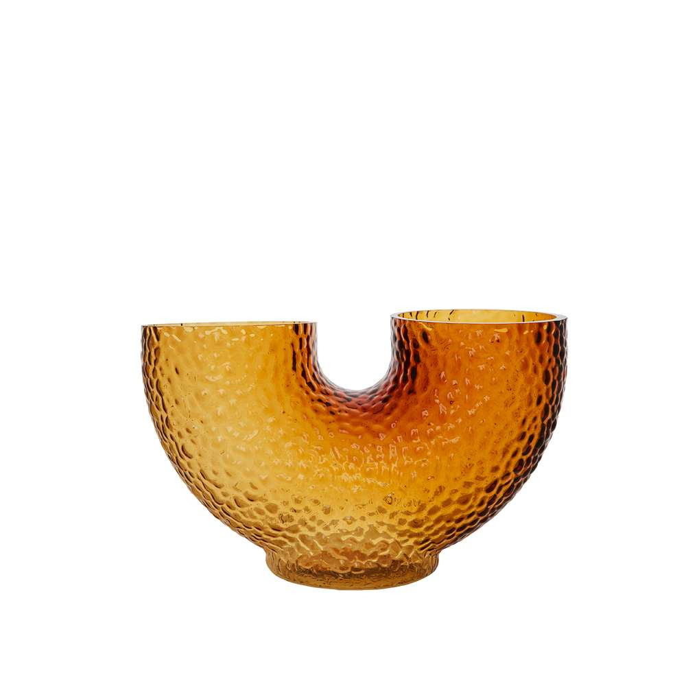 AYTM – Arura Low Glass Vase Amber