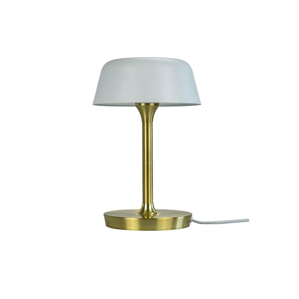 DybergLarsen – Valencia LED Bordlampe 230V Matt White/Brass