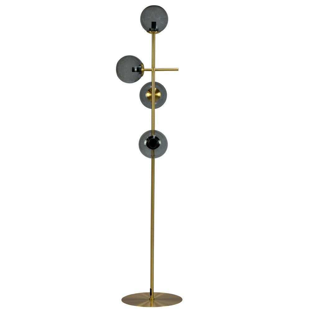 DybergLarsen – Como Gulvlampe smoke/brass