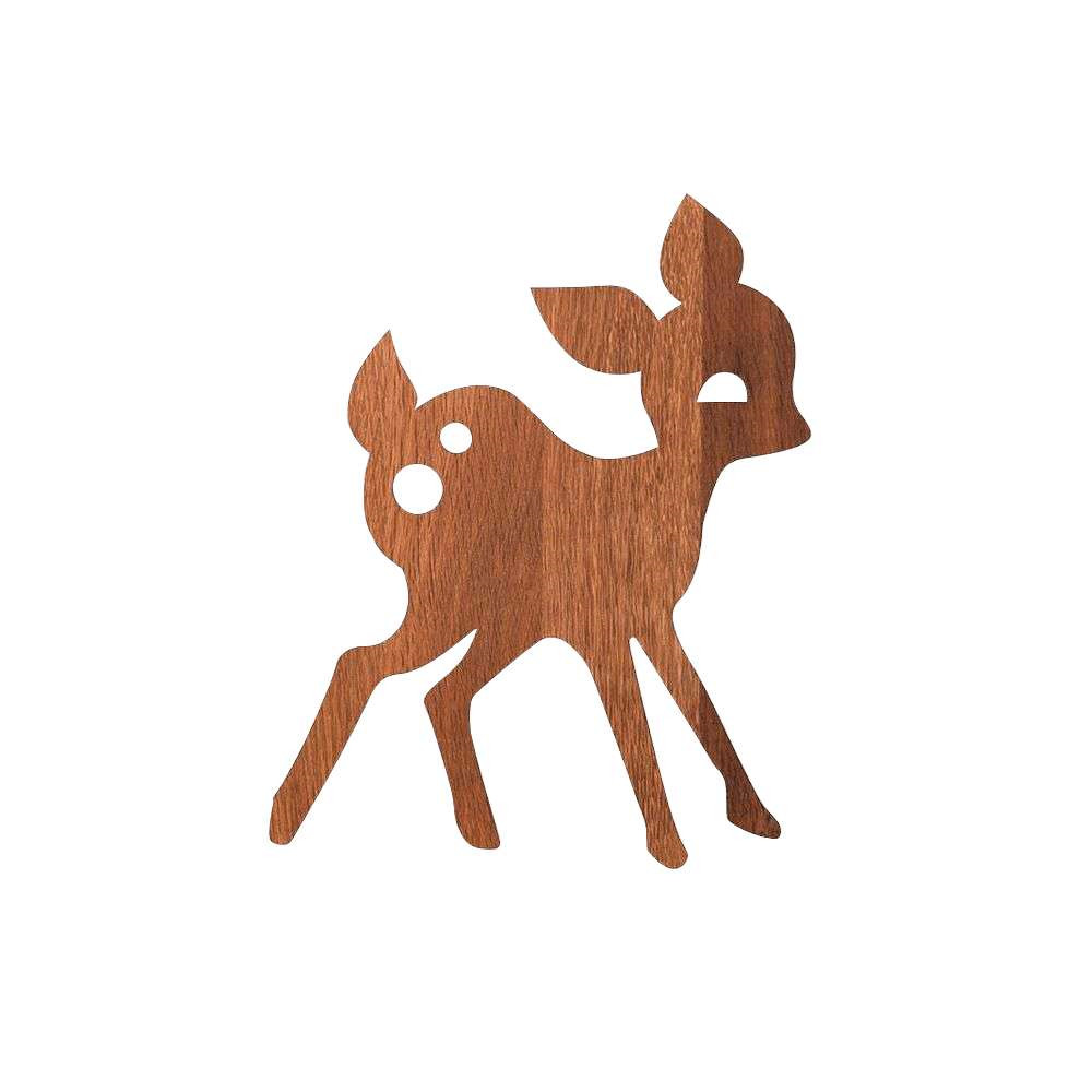 ferm LIVING – My Deer Vägglampa Smoked Oak