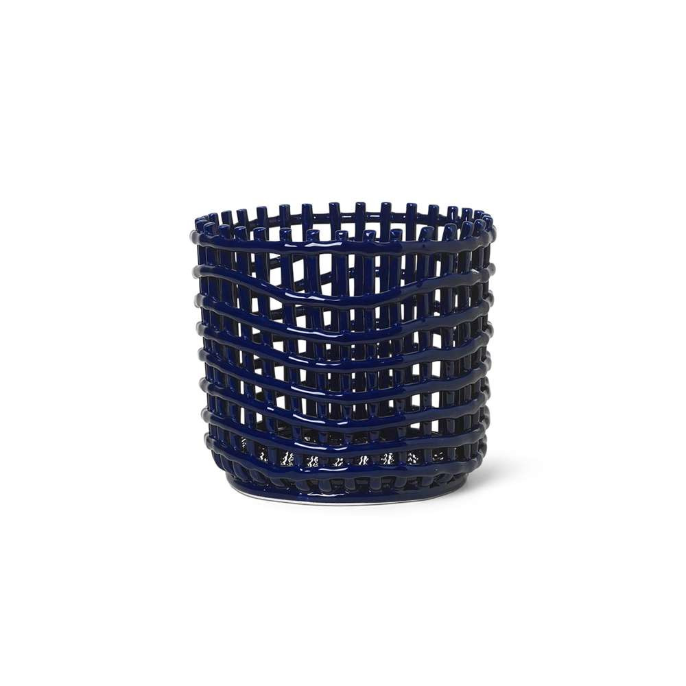 ferm LIVING – Ceramic Basket Large Blue