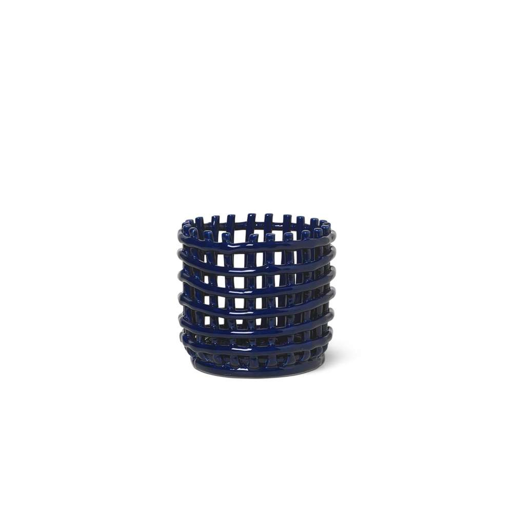 Ferm Living Ceramic Basket Small Blue