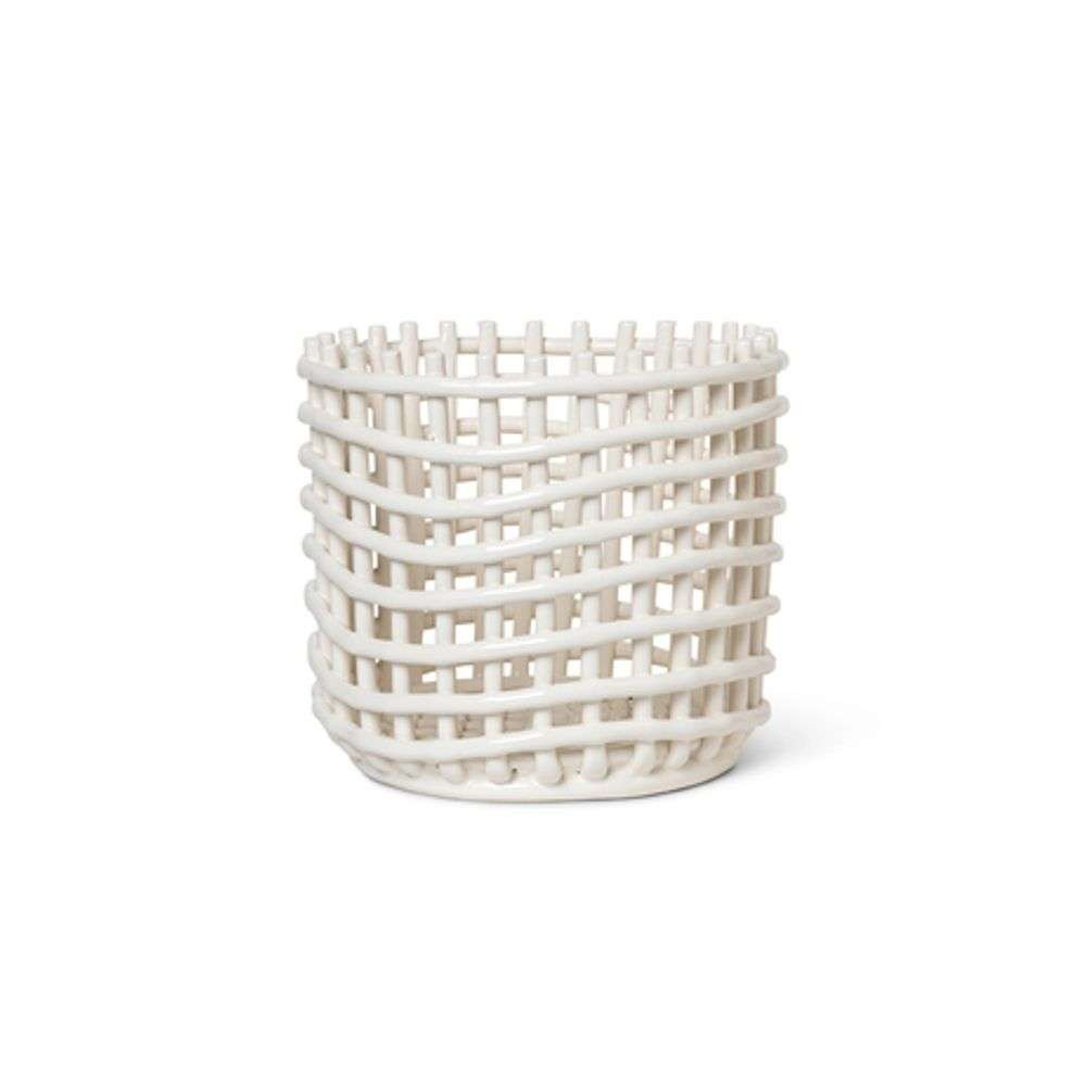 ferm LIVING – Ceramic Basket Large Off-White
