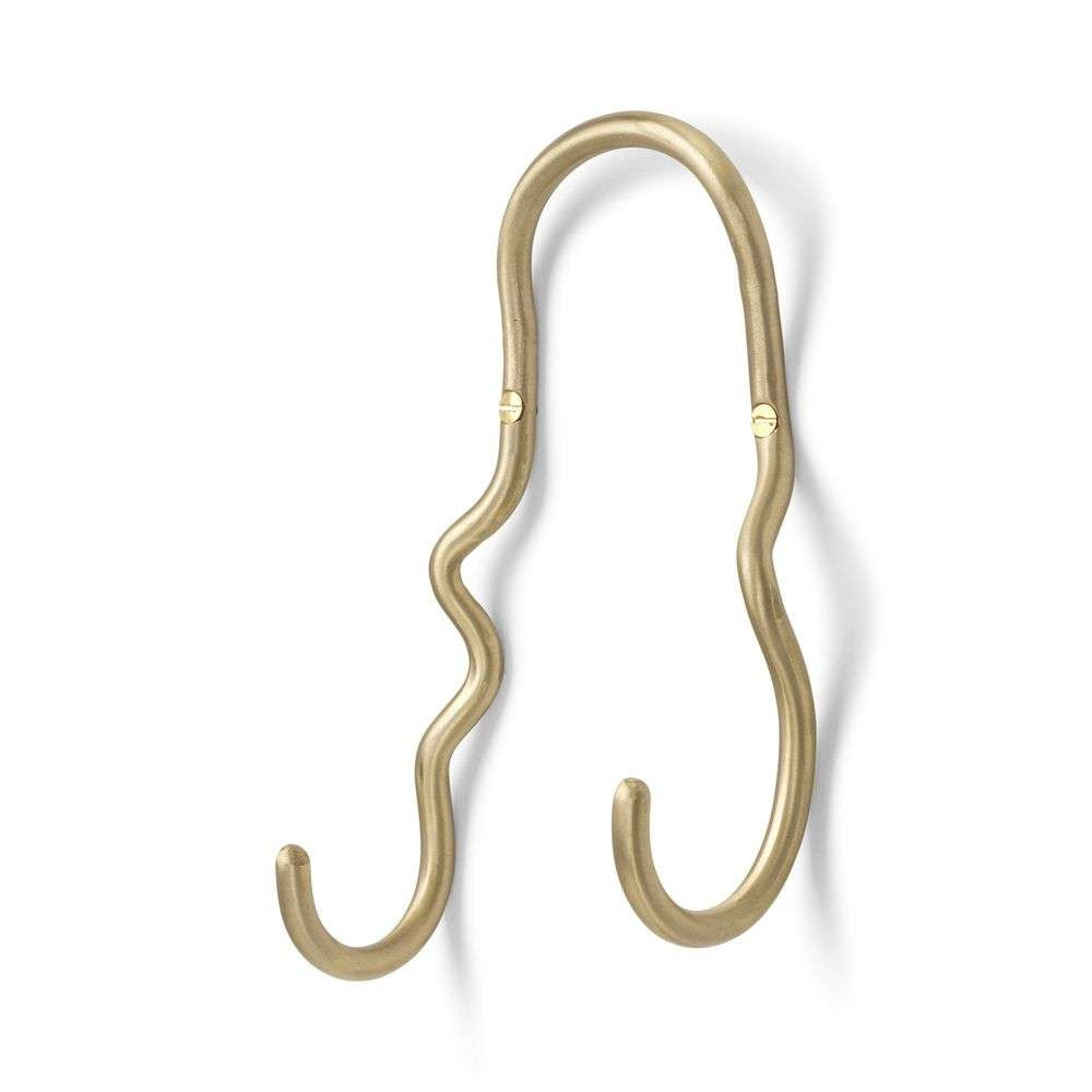 Ferm Living Curvature Double Hook Brass