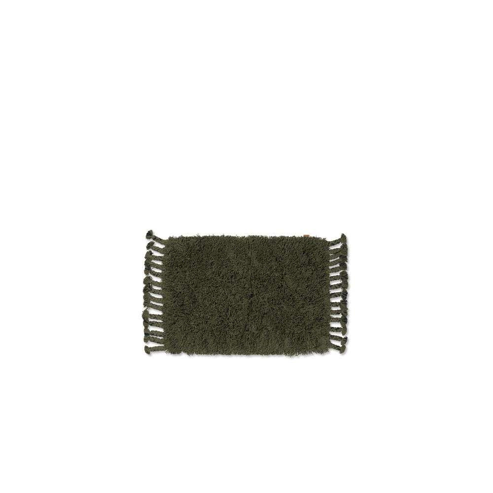 Ferm Living Amass Long Pile Mat Olive