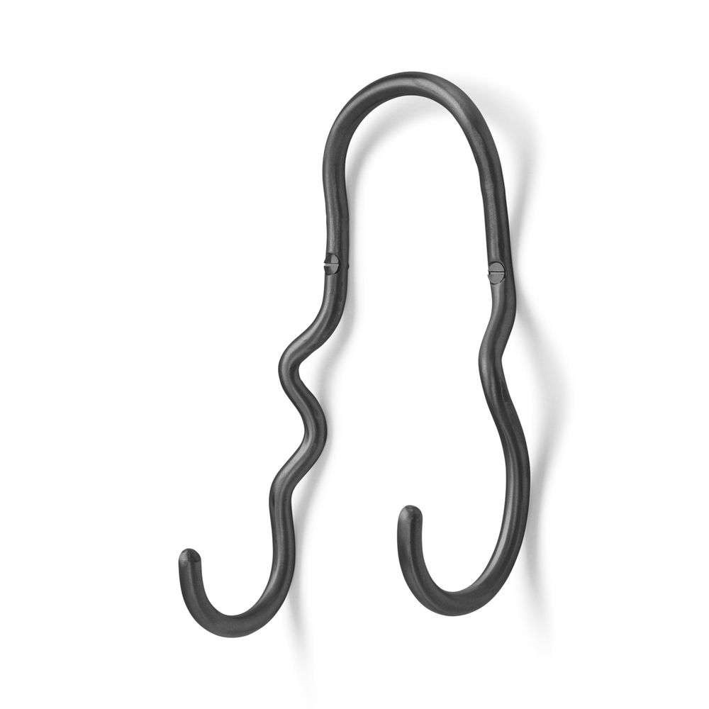 Ferm Living Curvature Double Hook Black Brass