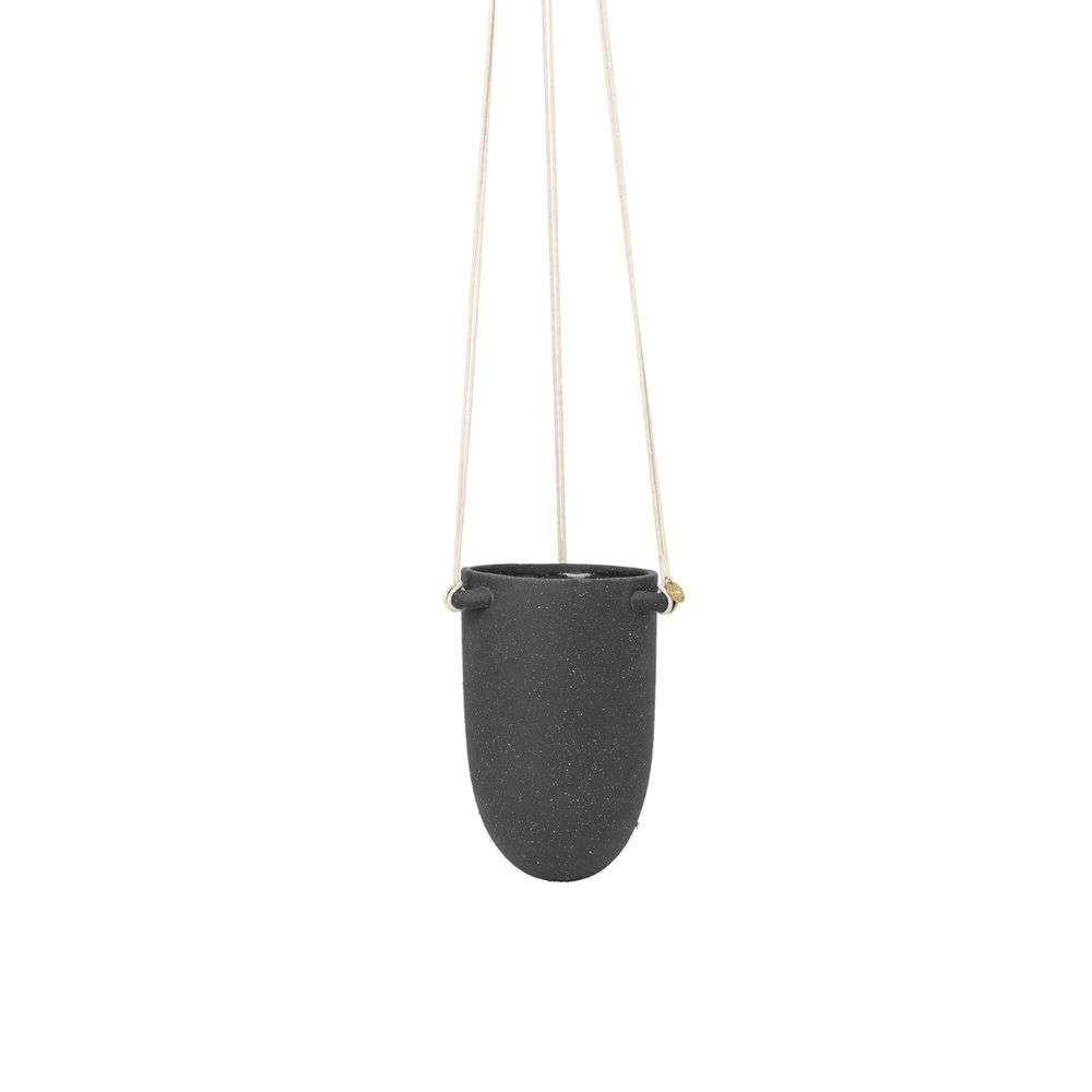 Ferm Living Speckle Hanging Pot Small Dark Grey