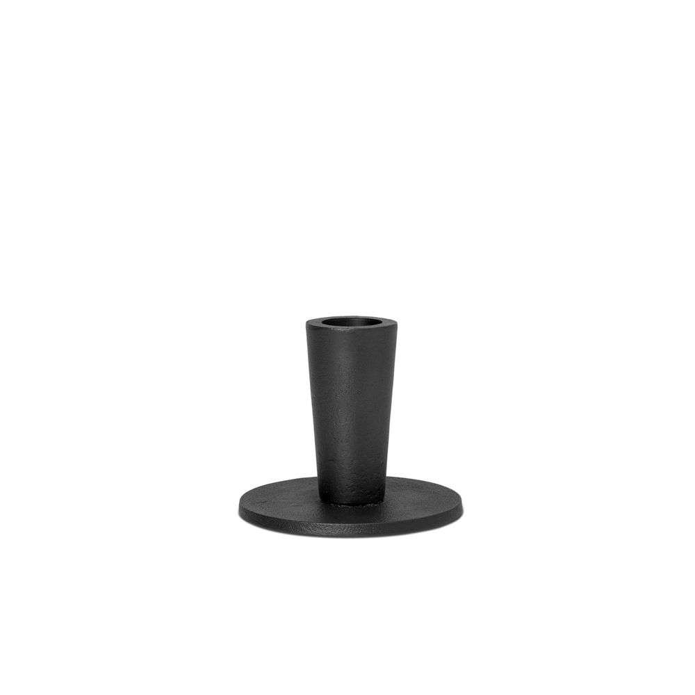 ferm LIVING – Hoy Casted Candle Holder Low Black