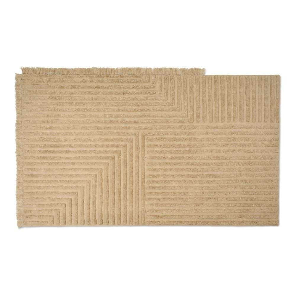 ferm LIVING – Crease Wool Rug Large Light Sand