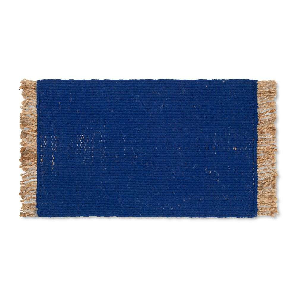 Ferm Living Block Mat Bright Blue/Natural