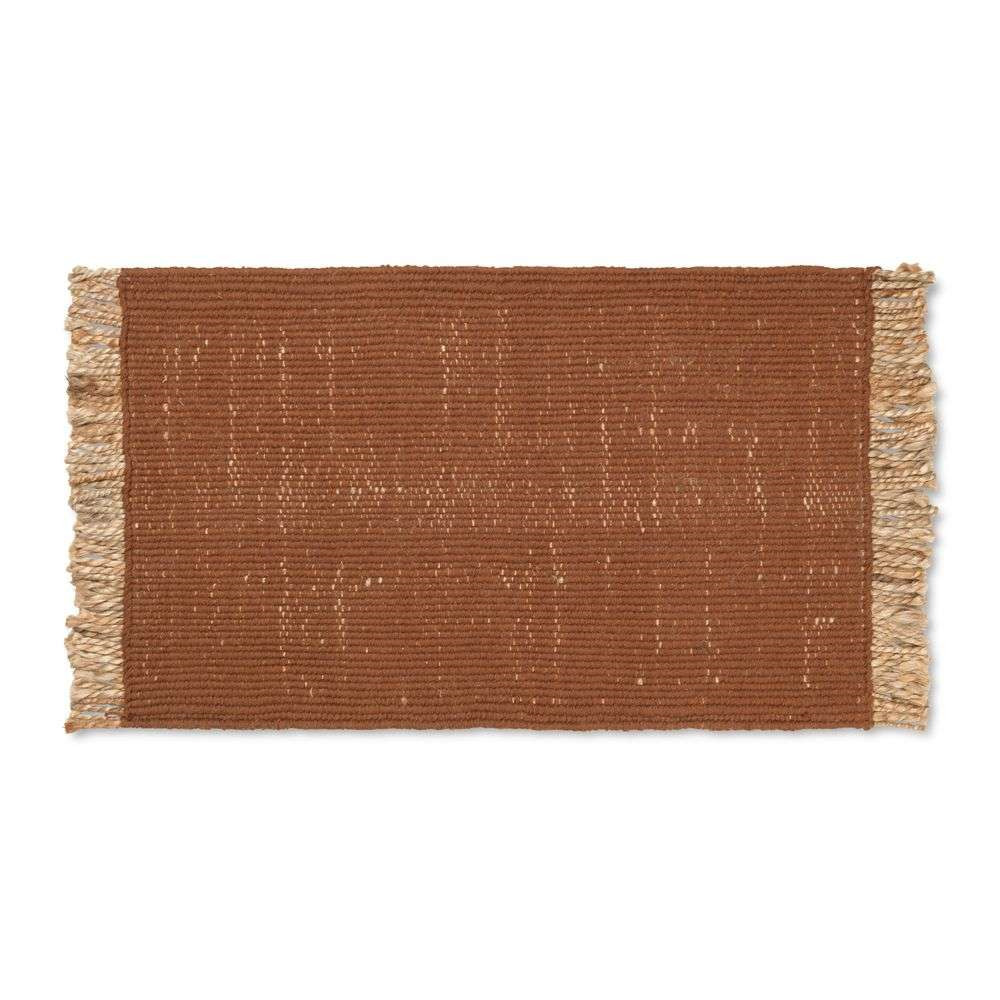 Ferm Living Block Mat Dark Brick/Natural