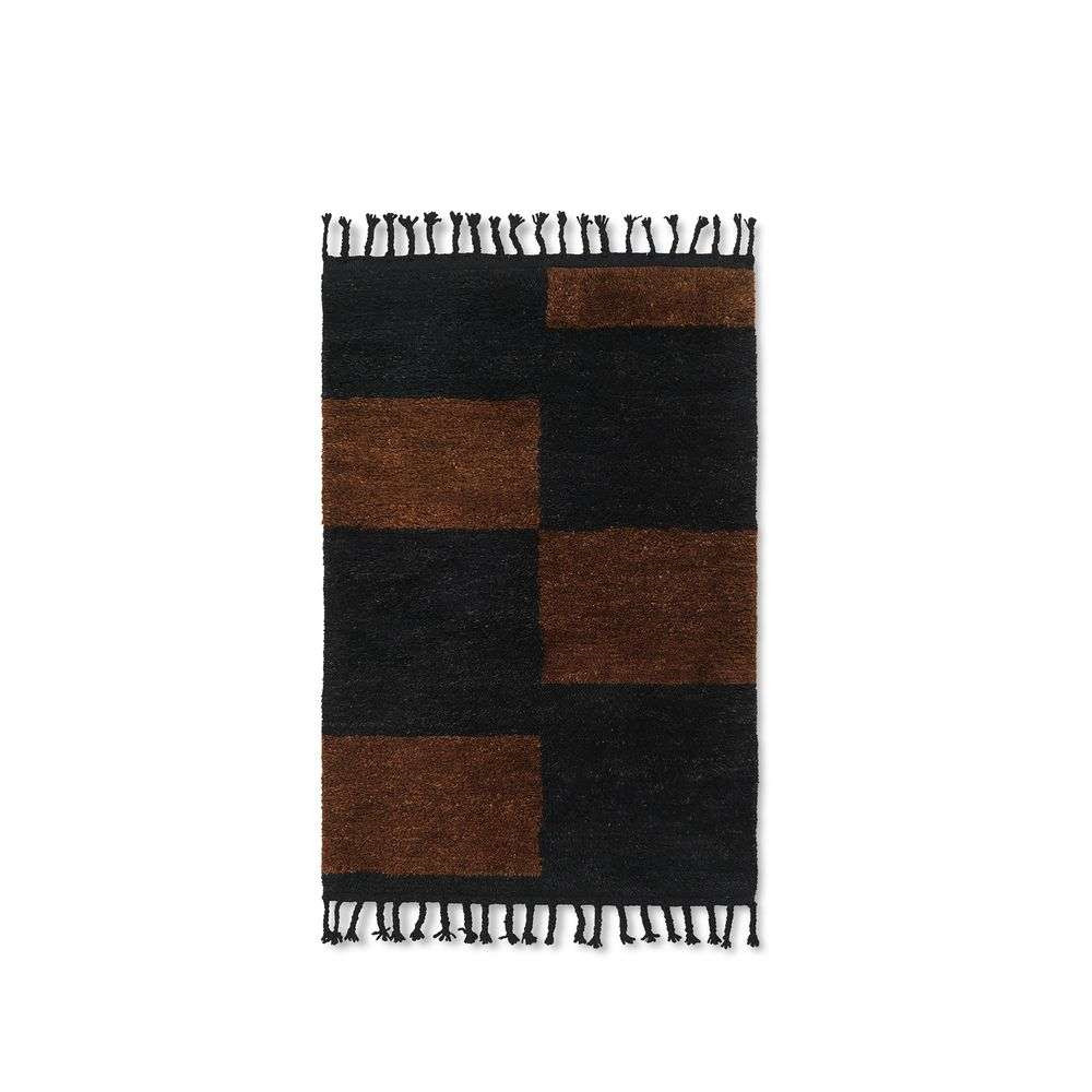 ferm LIVING – Mara Knotted Rug S Black/Chocolate