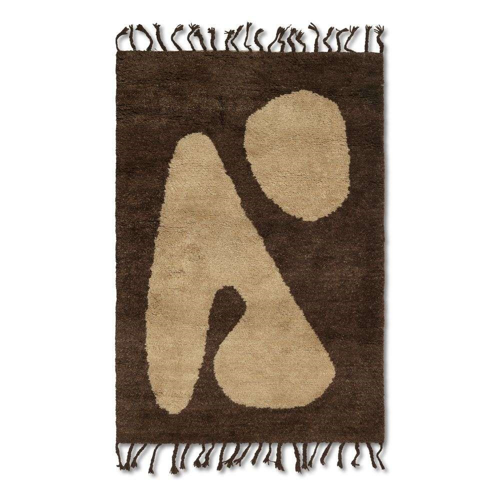 Image of Abstract Rug Small Brown/Off-White - Ferm Living bei Lampenmeister.ch