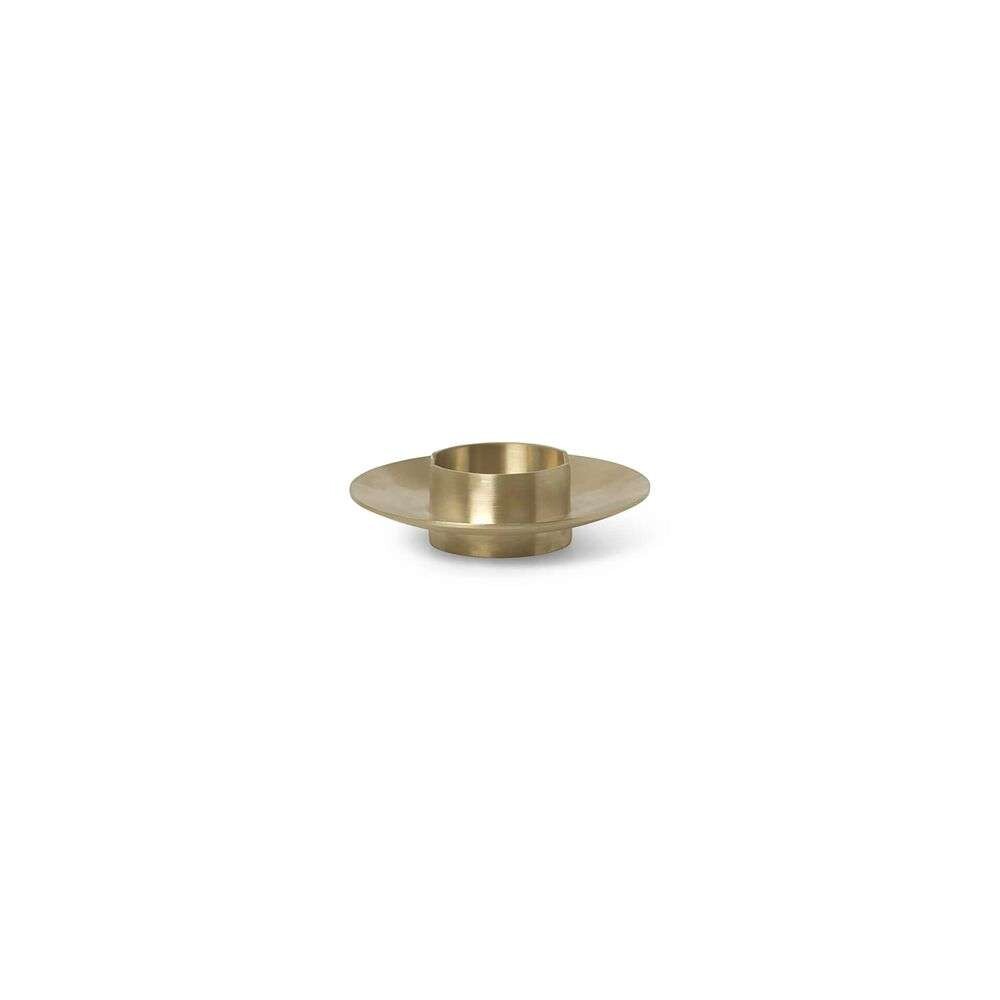 Image of Block Candle Holder Brass - Ferm Living bei Lampenmeister.ch