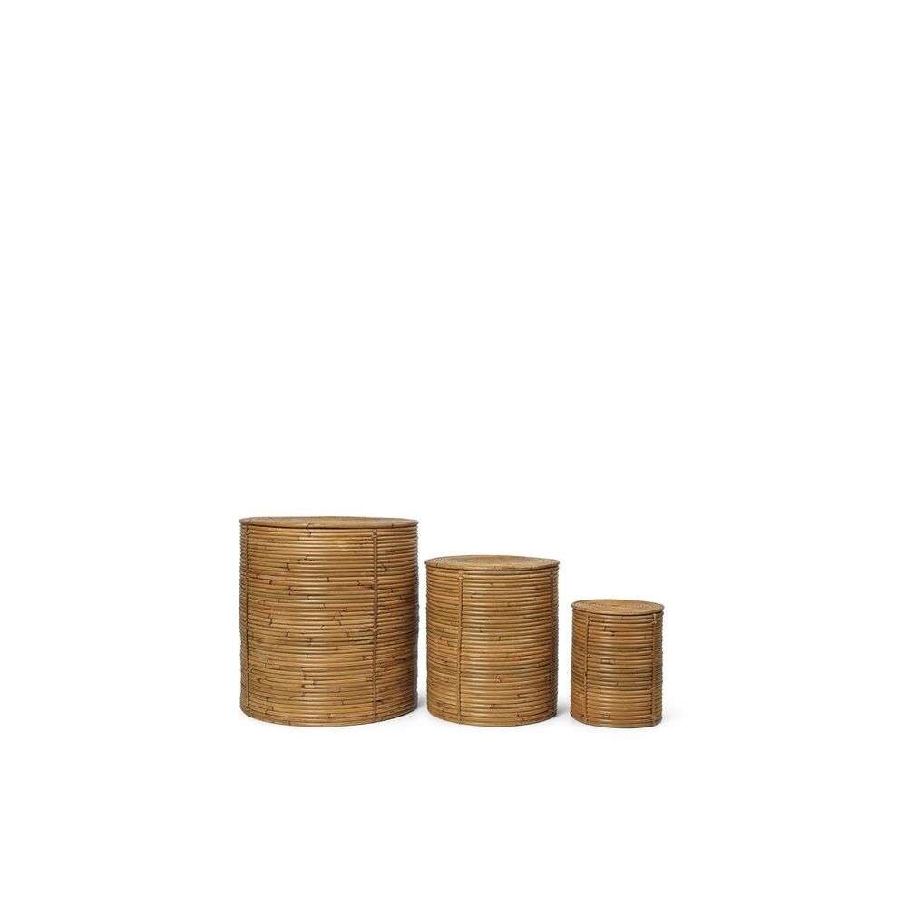 Ferm LIVING – Column Storage Set of 3 Natural Stained ferm LIVING