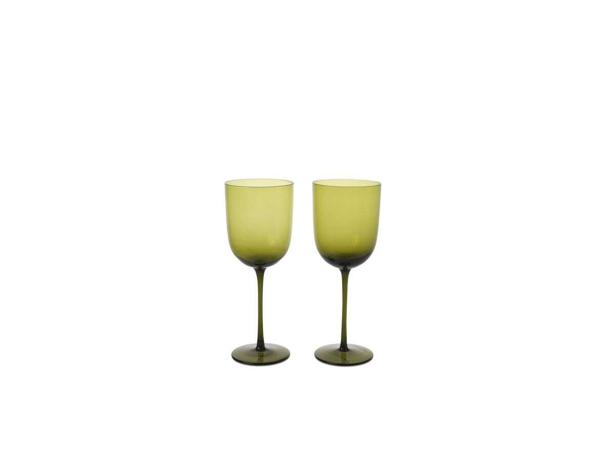 ferm LIVING – Host Red Wine Glasses Set of 2 Moss Green ferm LIVING