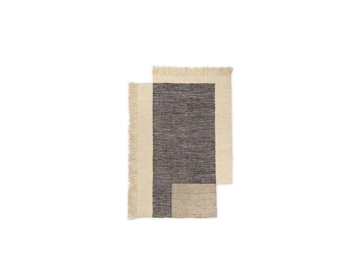 Ferm Living – Counter Rug 140 x 200 Charcoal/Off-White ferm LIVING