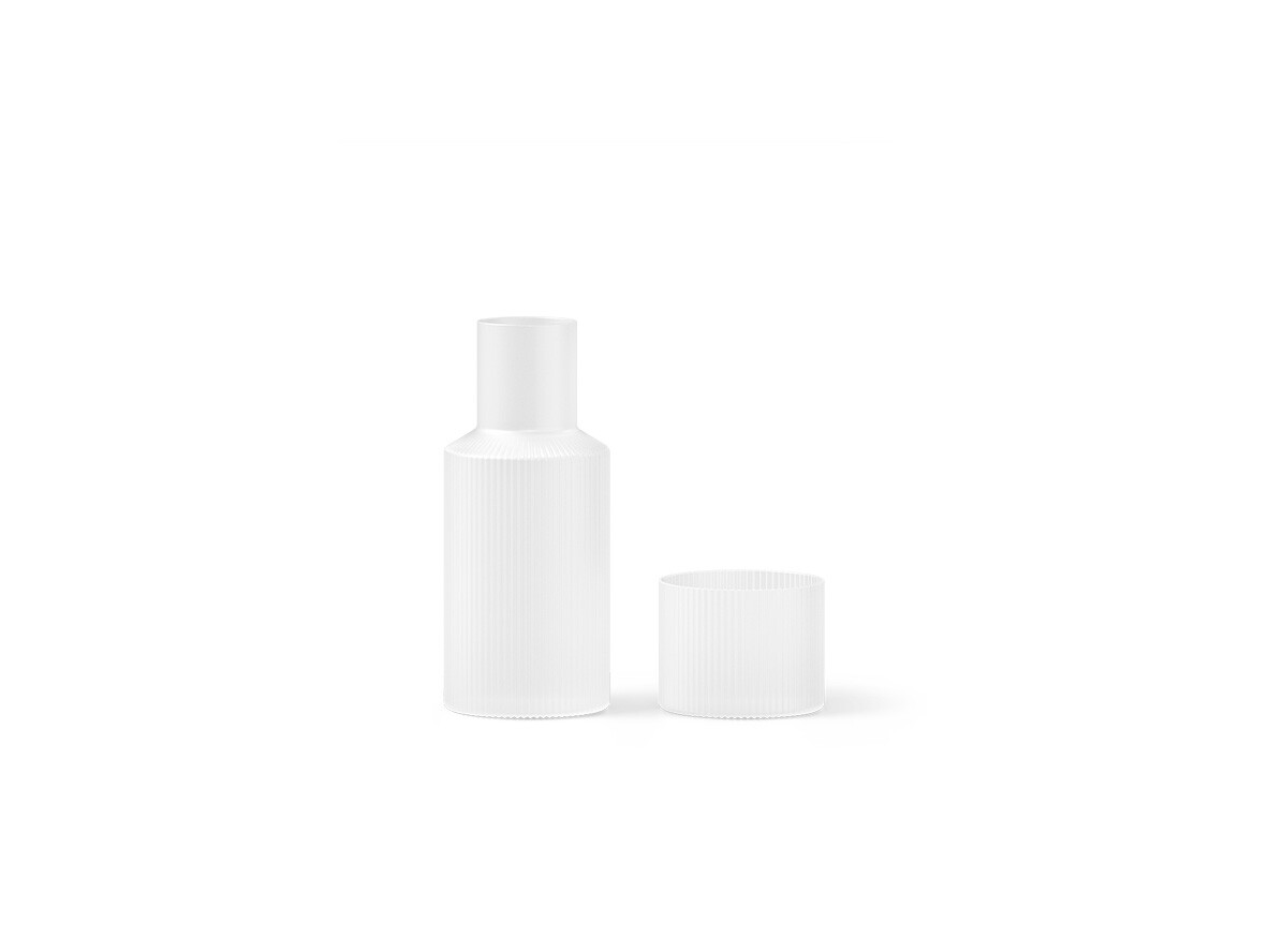 ferm LIVING – Ripple Small Carafe Set Frosted ferm LIVING