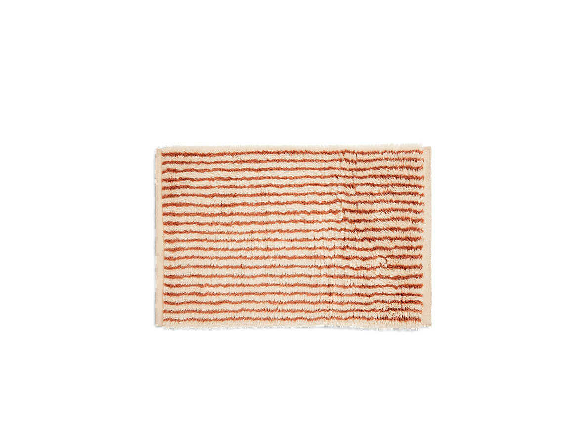 ferm LIVING – Kami Knotted Rug 80×120 Off-white/Röd Brun