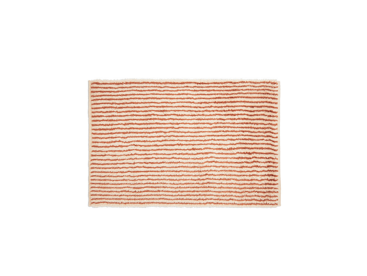 ferm LIVING – Kami Knotted Rug 120×180 Off-white/Röd Brun