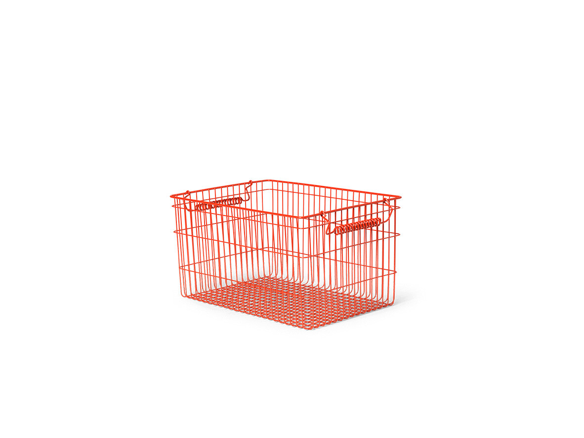 ferm LIVING – Cala Stackable Baskets Set of 2 Poppy Röd