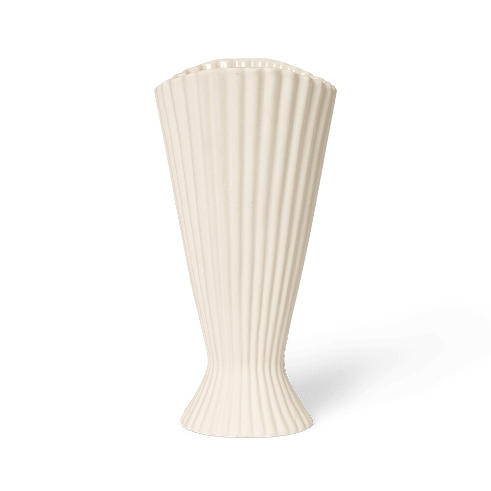 ferm LIVING – Fountain Vase 20 Off-white